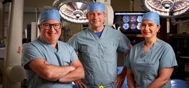 Mercy neurosurgeons in the operating room